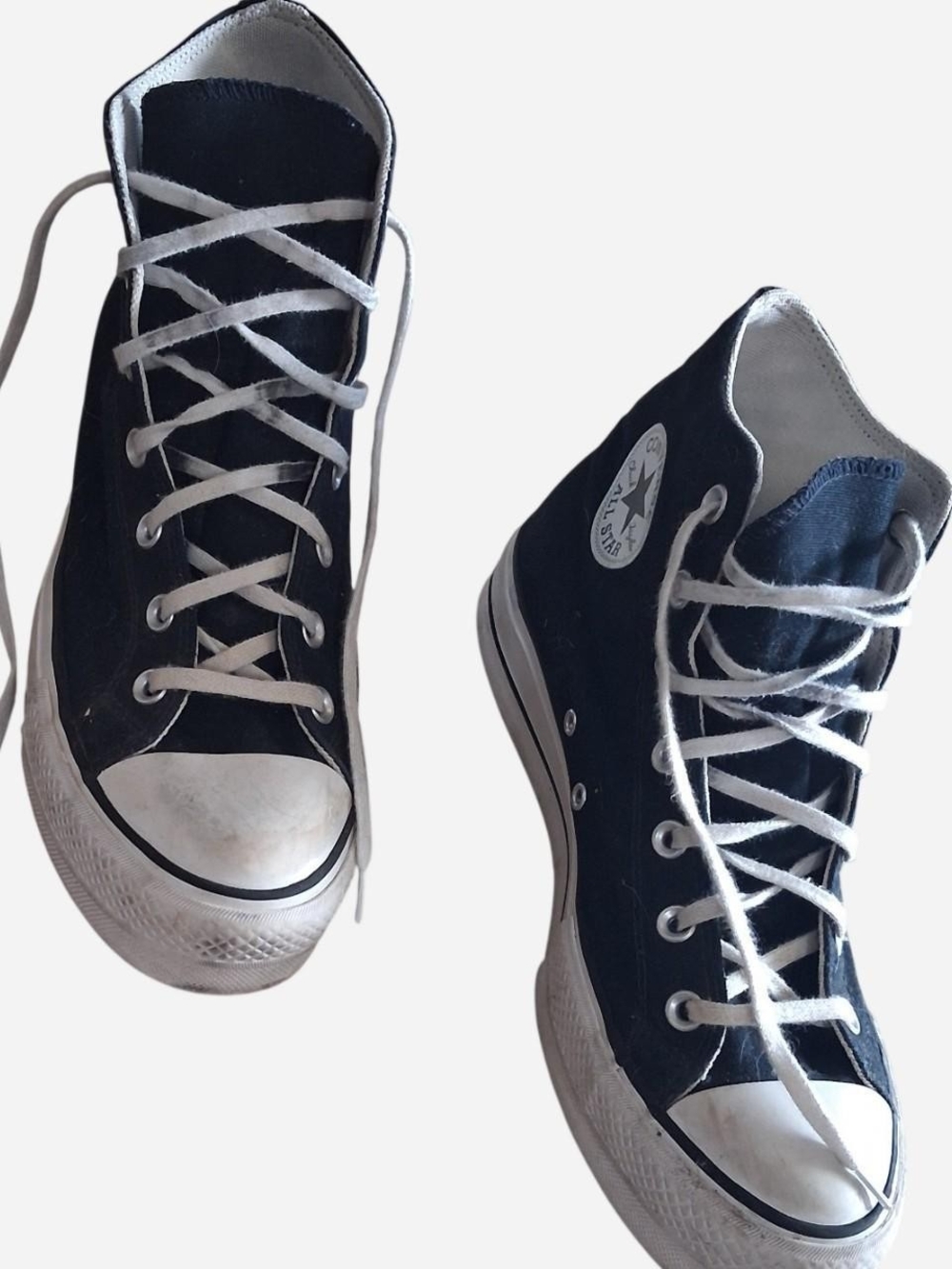 Converse Black High-Top Canvas Sneakers with White Accents